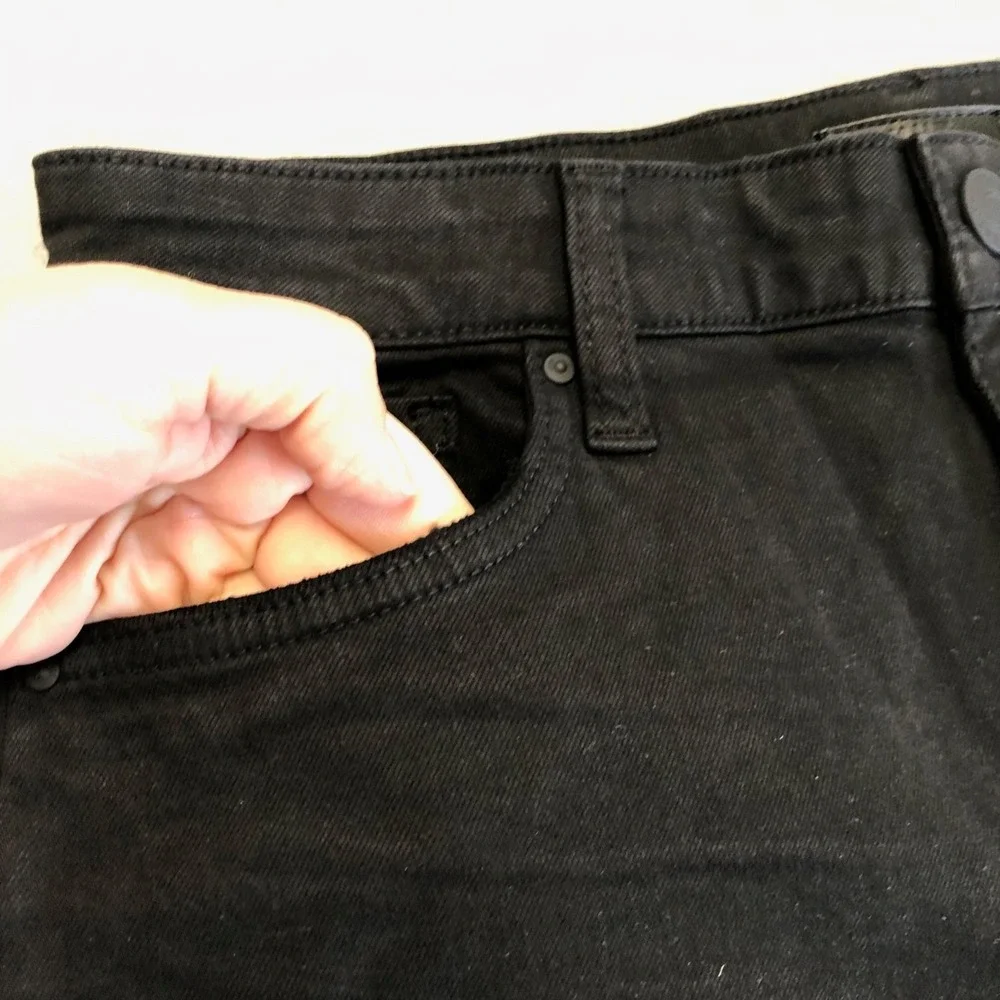 Kut From The Kloth Jane Long Short High Rise Womens 2 Black Denim Festival